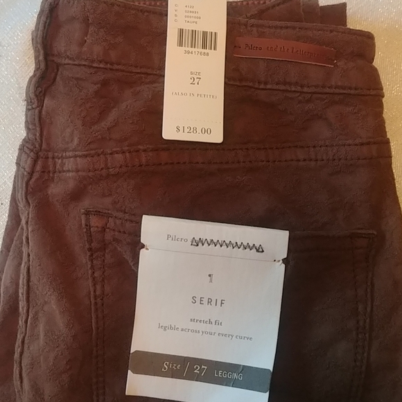 Anthropologie Pilcro Letterpress Serif Jacquard - Picture 4 of 8